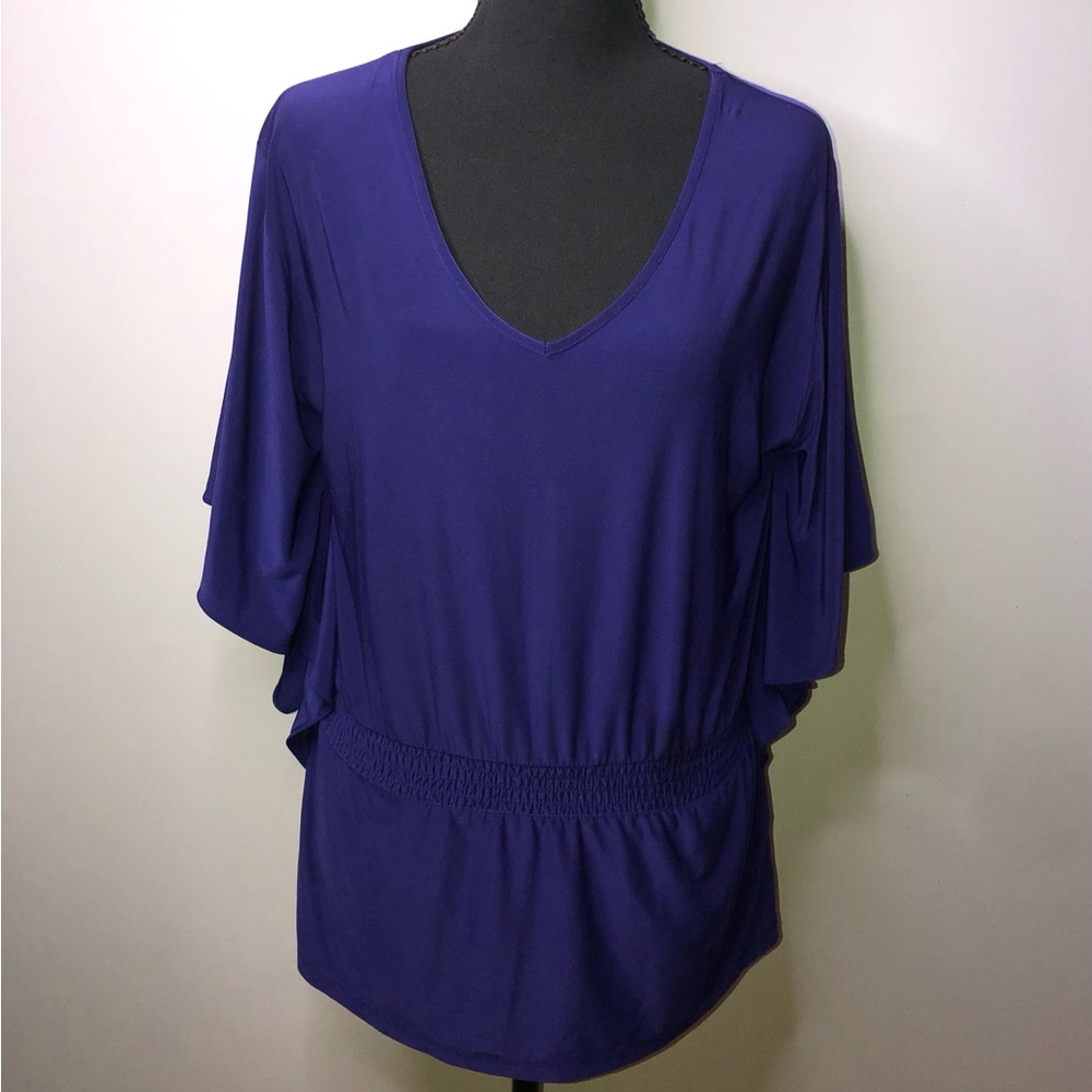 THE LIMITED Purple Indigo Kimono Medium Blouse